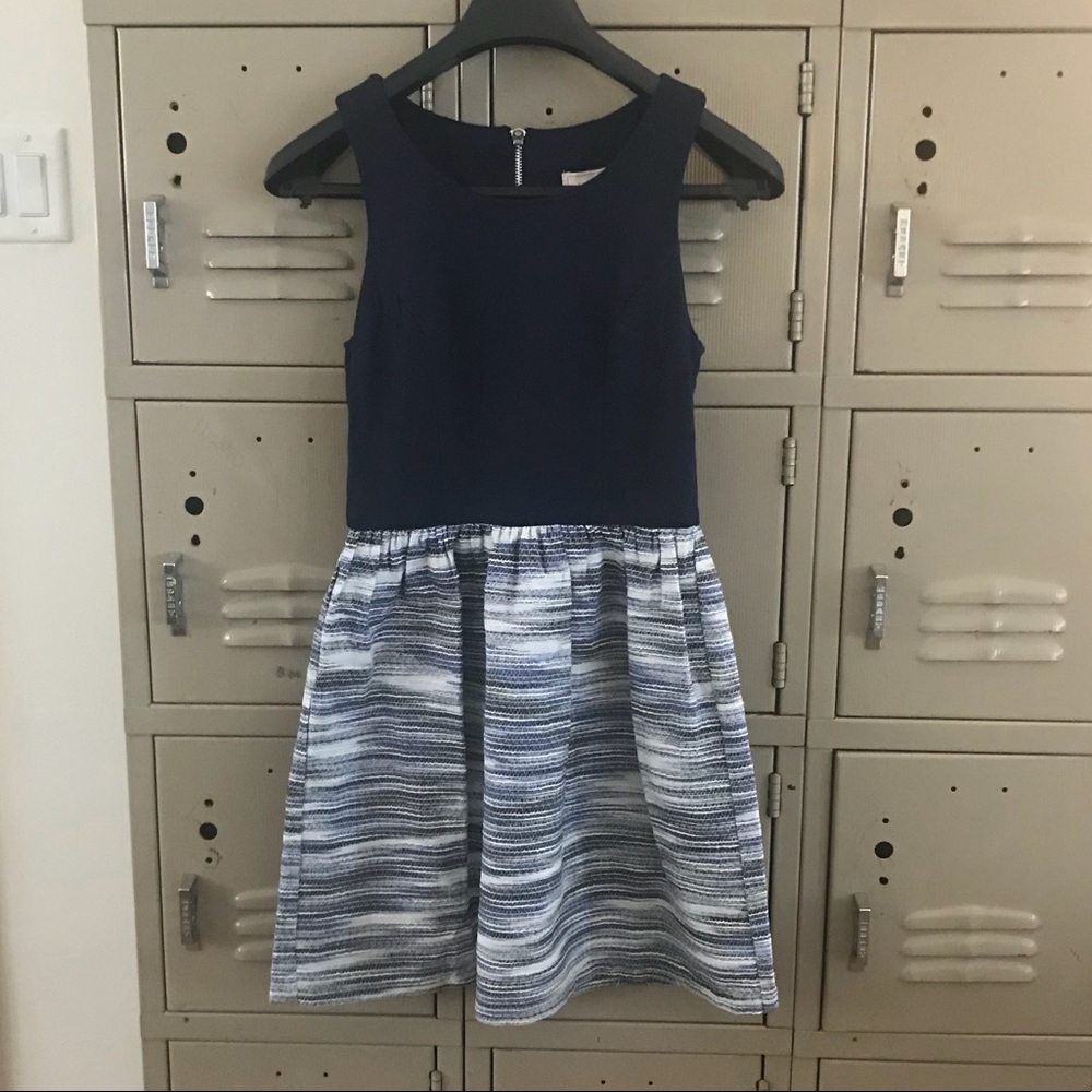 Blue Nordstrom fit and flare dress